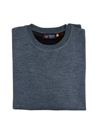 Zazzi - Azure Crewneck Cotton Knitwear 8875
