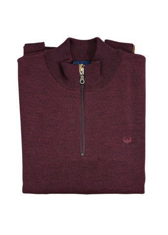 Zazzi - Berry Quarter Zip Knitwear 9395