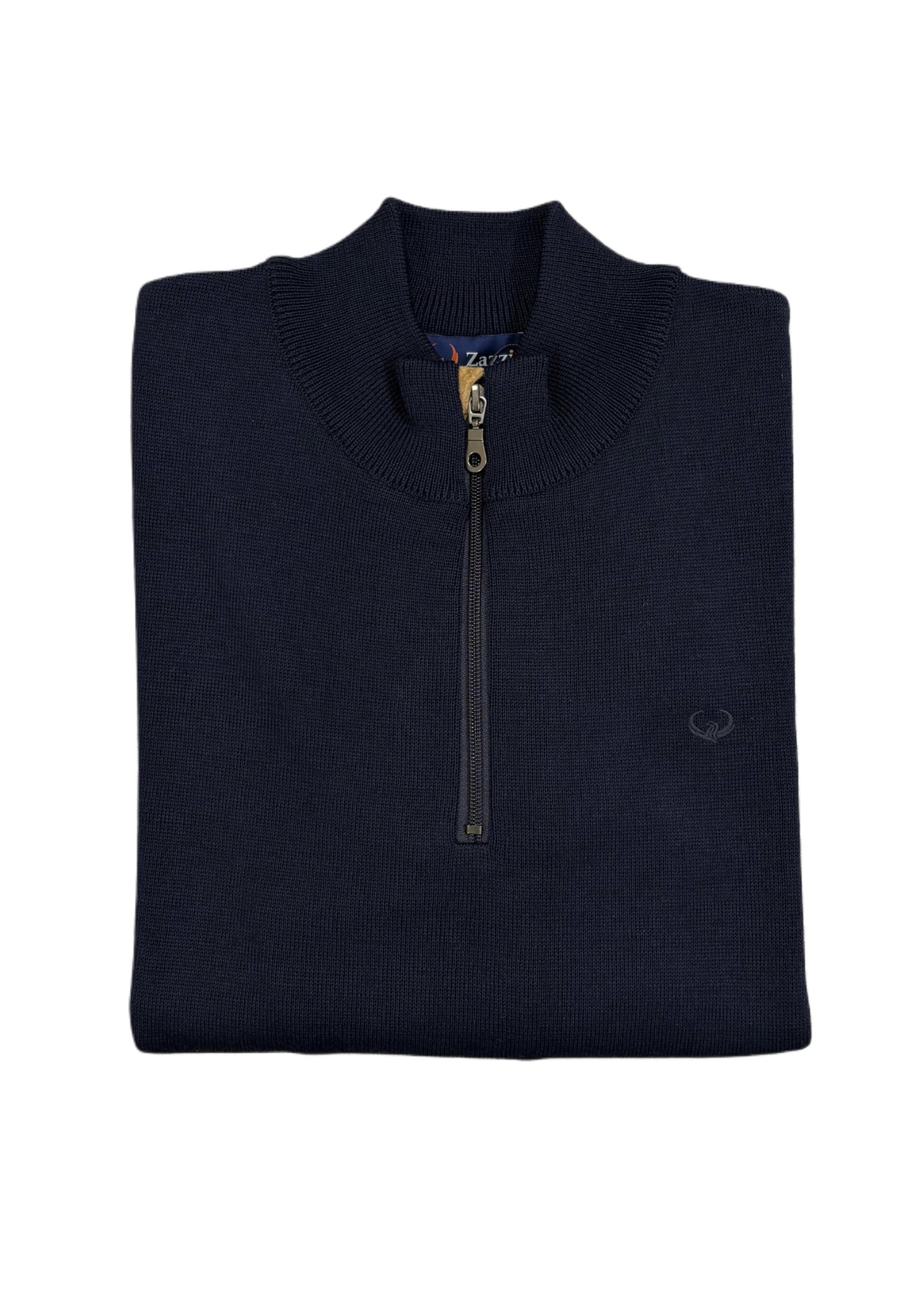 Zazzi - Navy Quarter Zip Knitwear 9395