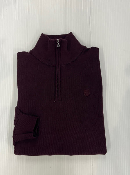 Tommy Bowe - XV Kings - Arctic Wolves - Plummed -  Quarter Zip Knitwear