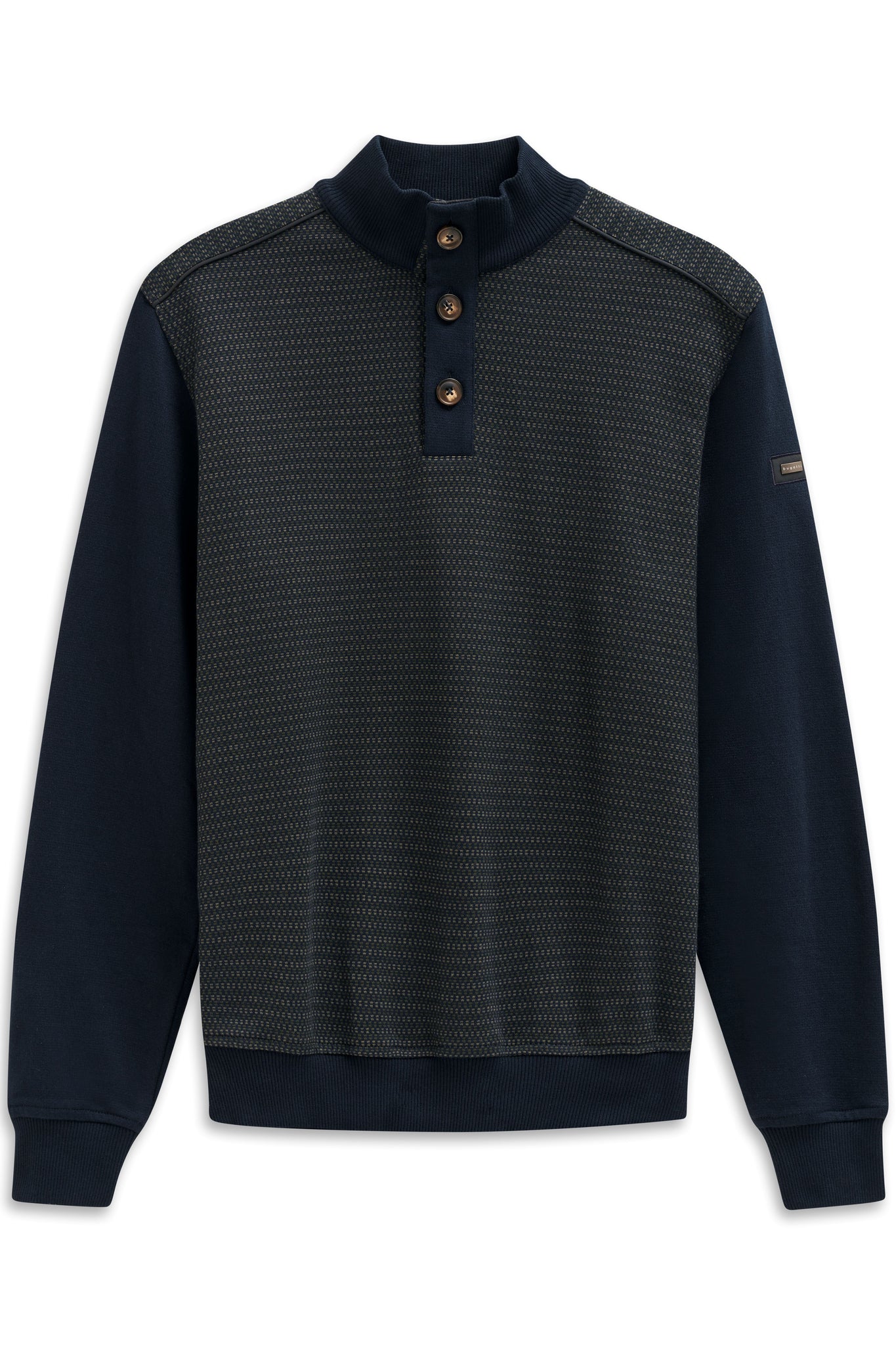 Bugatti - Brown Quarter Button Up Sweatshirt 85062D 90