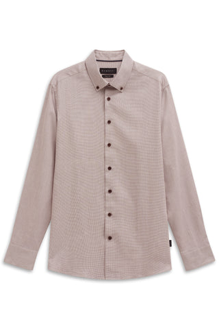 Bugatti Shirt - Taupe Long Sleeve Shirt 88405D 390