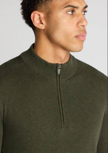 REMUS  UOMO - QUARTER ZIP -  58601 - 36 - Olive