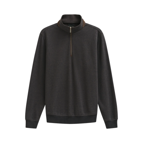 Bugatti - Brown Quarter Zip Sweatshirt 85055D 90