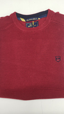 Tommy Bowe - XV Kings Orkney Merlot Crewneck Knitwear