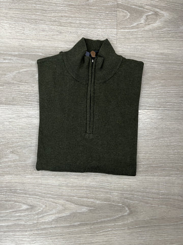 Pre End - Forest Green Malcom  Quarter Zip 100527 5545