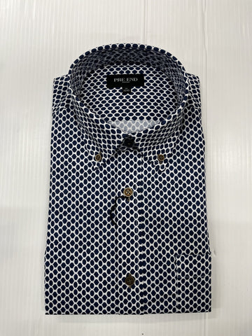 Pre End - Naval Blue Morgan Long Sleeve Shirt 100524 7115