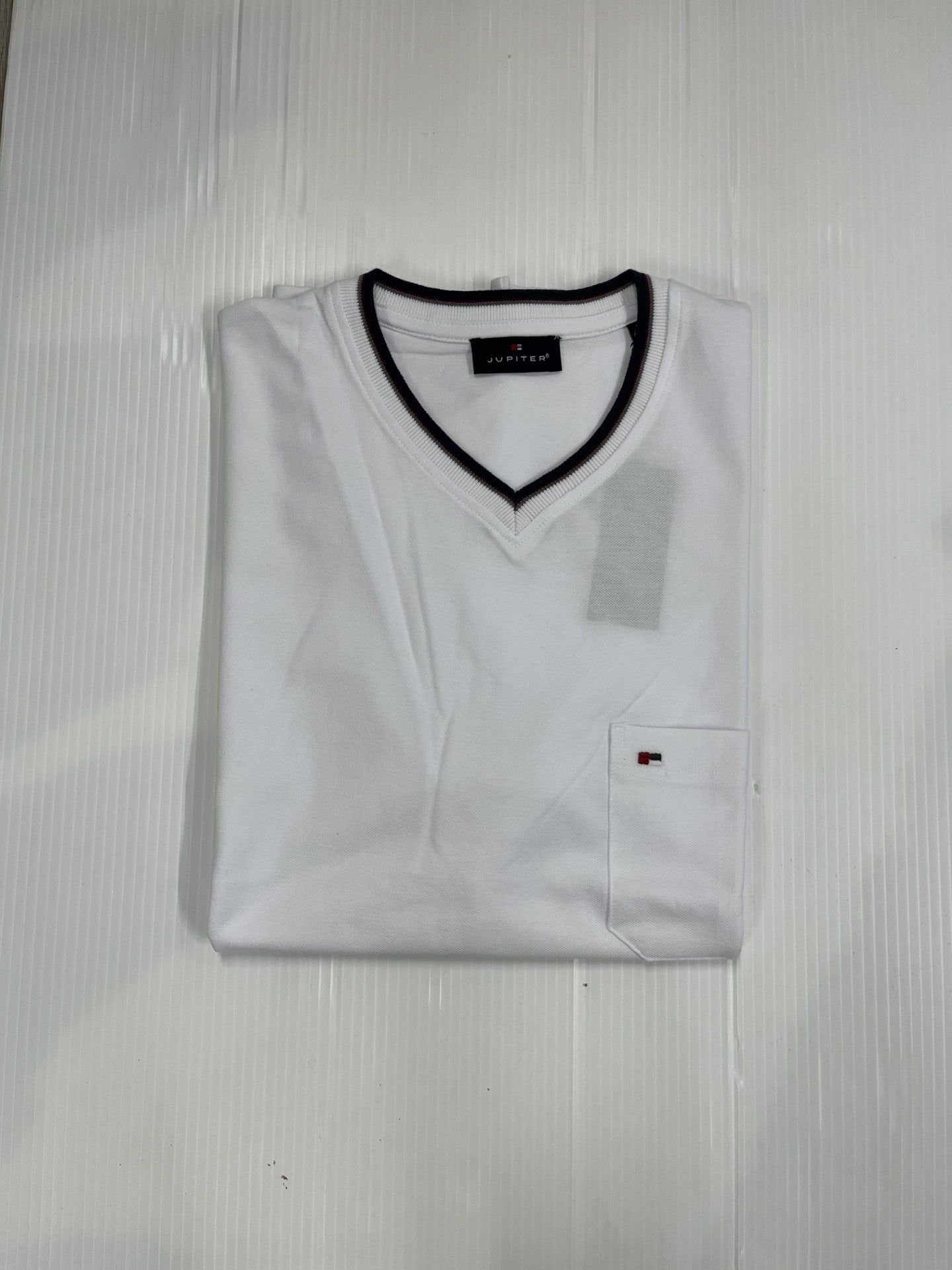 Jupiter - White V Neck T Shirt JE10611 900