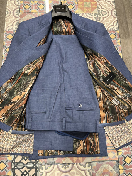 White Label - Blue Oliver Slim 3 Piece Suit 84087