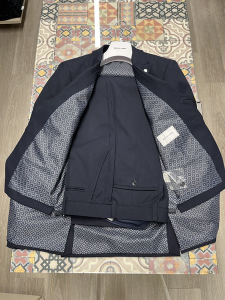 White Label - Navy 3 Piece Suit 85092