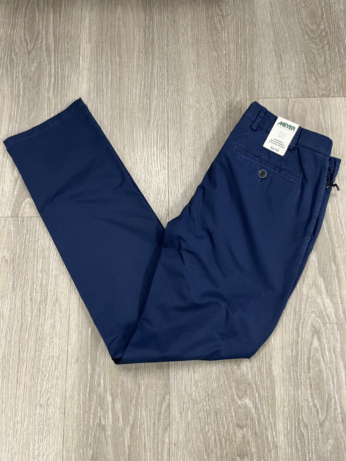 Meyer - Blue Oslo Fit Cotton Trousers 5063 17