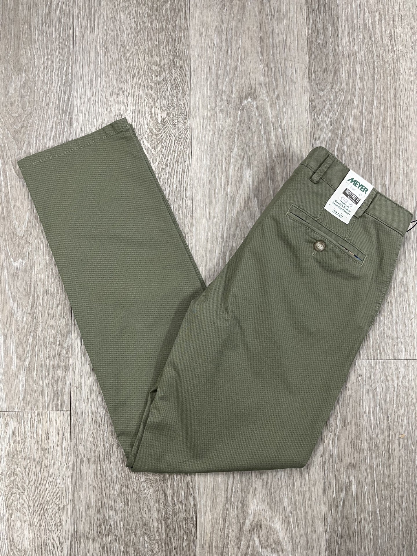 Meyer - Green Oslo Fit Cotton Trousers 5063 23