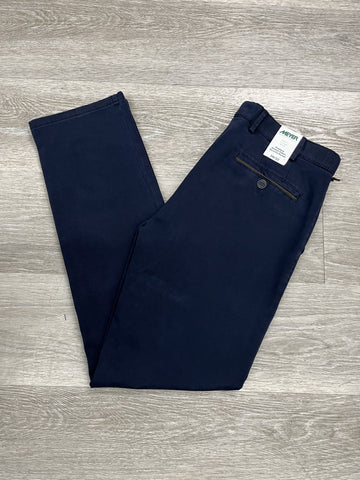 Meyer - Navy Oslo Cotton Fit Trousers 5617/18