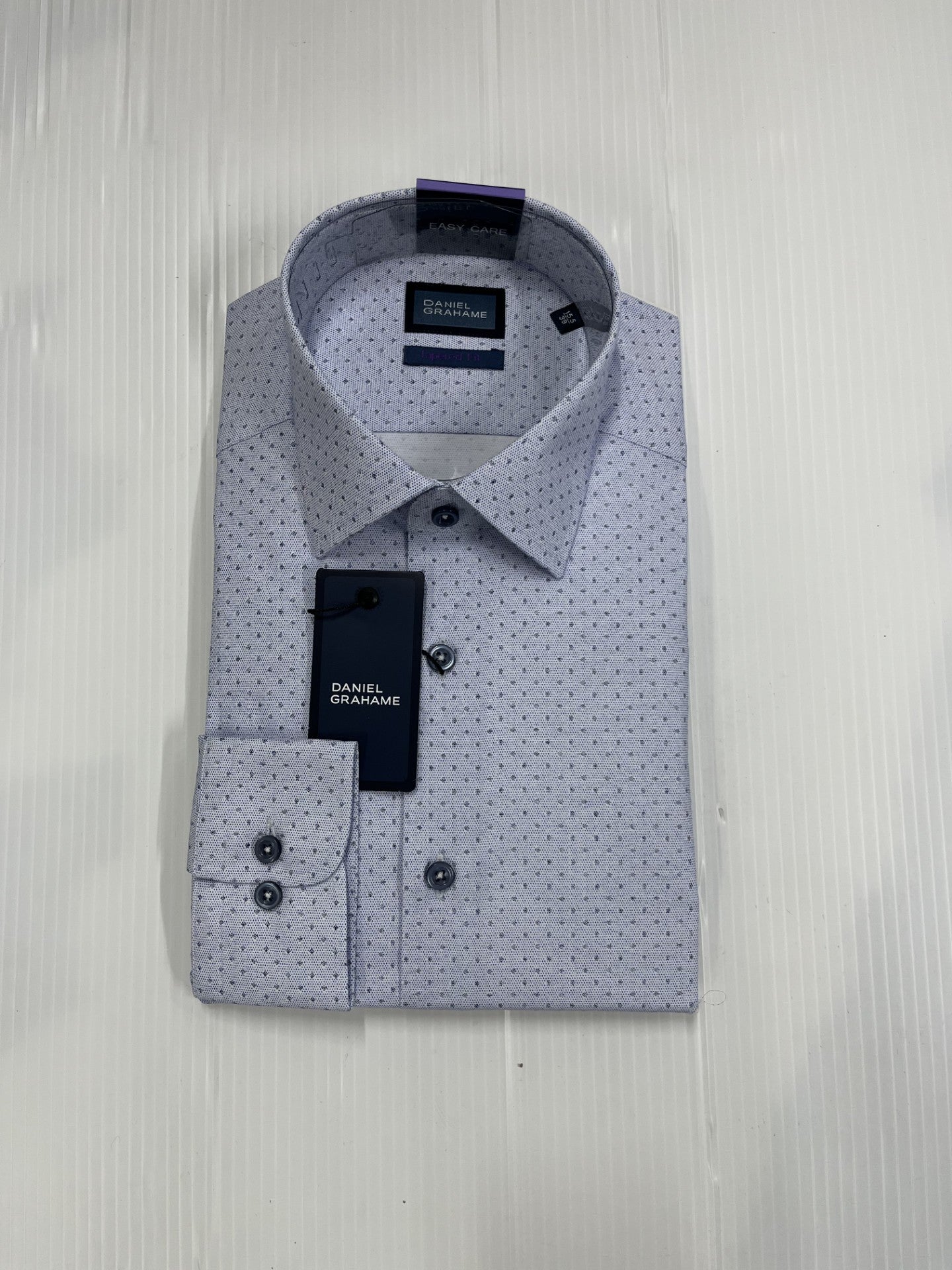 Daniel Grahame - Blue Tapered Long Sleeve Formal Shirt 15125 28