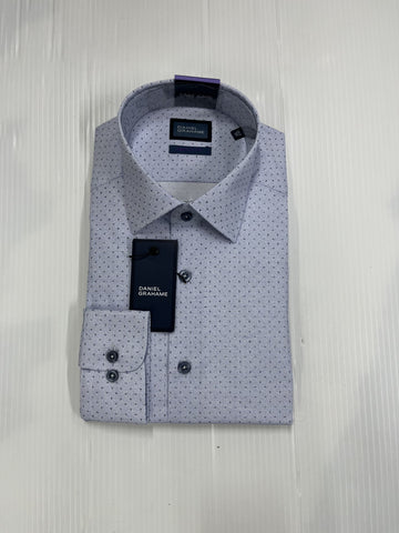 Daniel Grahame - Blue Tapered Long Sleeve Formal Shirt 15125 28