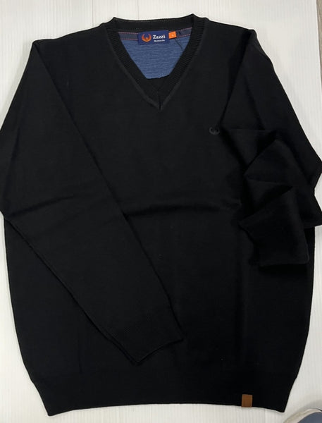 ZAZZI - BLACK - V - NECK KNITWEAR - 01 - 8874.