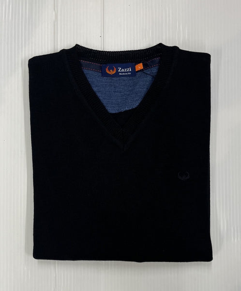ZAZZI - BLACK - V - NECK KNITWEAR - 01 - 8874.