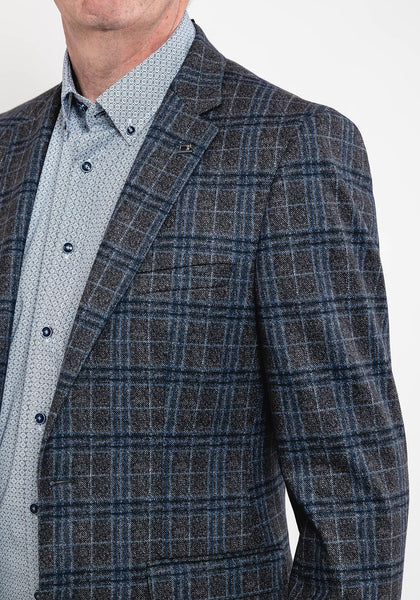 White Label - Blue/Grey Check Sports Jacket 85032