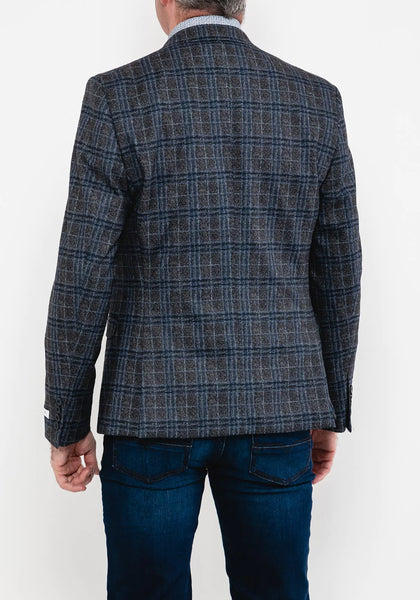 White Label - Blue/Grey Check Sports Jacket 85032