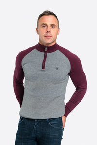 Tommy Bowe - XV Kings Winterveldt Plum Steel Quarter Zip