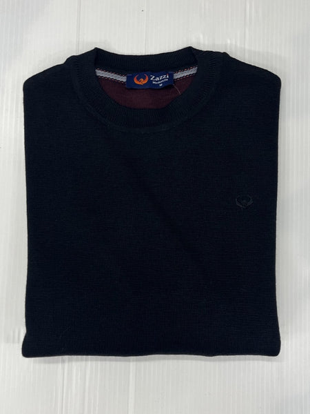Zazzi - Black - Crewneck Knitwear 8875