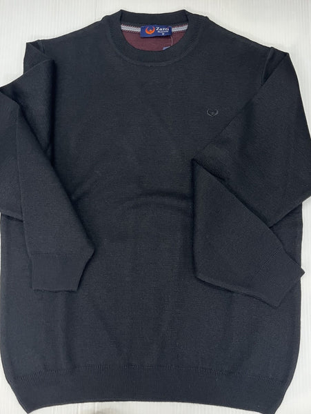 Zazzi - Black - Crewneck Knitwear 8875