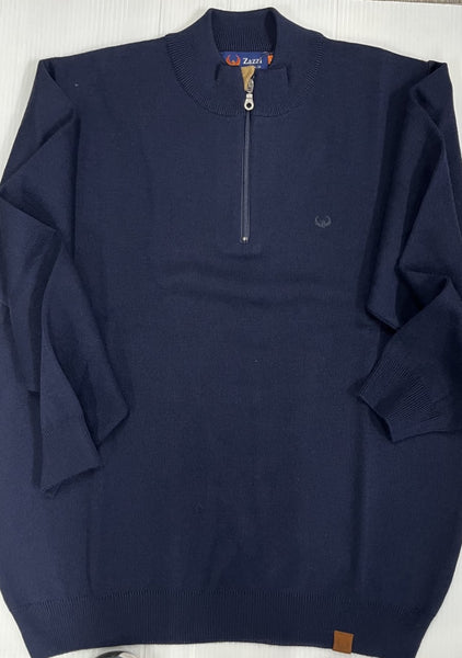 ZAZZI - NAVY - QUARTER ZIP -  01 - 9395.