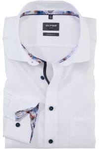 Olymp - White Modern Fit Shirt With Navy Buttons 1282 34 00