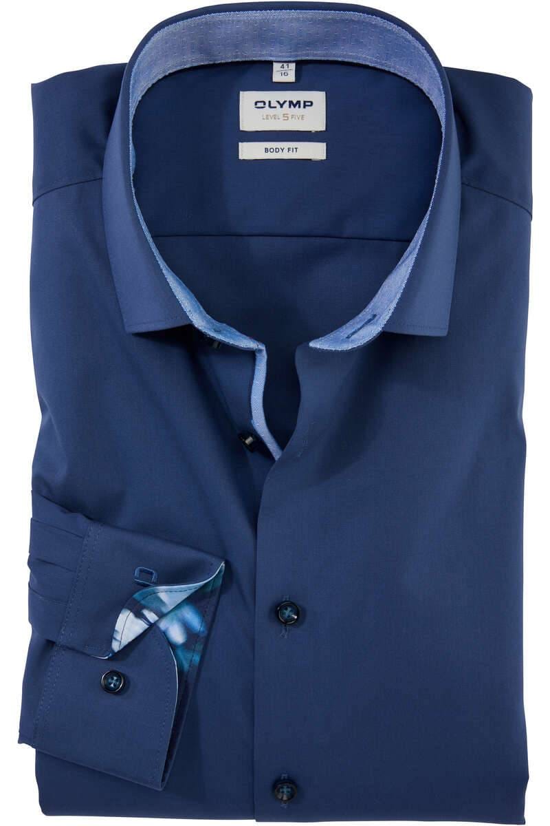 Olymp - Deep Blue Cotton Stretch Shirt 2090 34 13