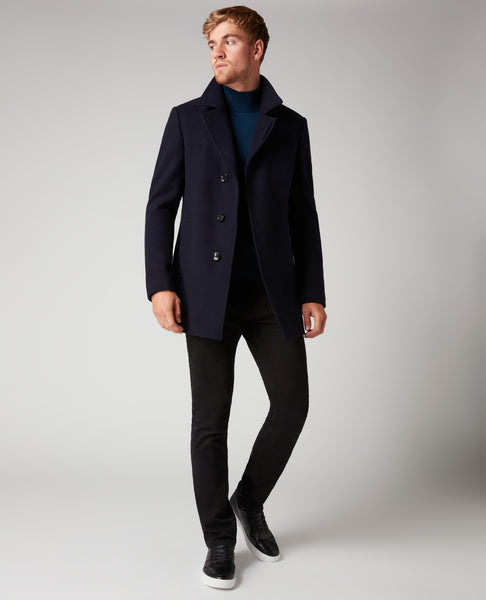 Remus Uomo - 90077-78 Navy Lohman Tailored Wool Rich Coat