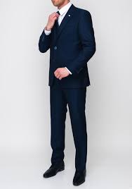 White Label Navy Taper Fit 3 Piece Suit 4789