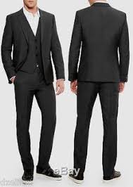 White Label - Black Taper Fit 3 Piece Suit 4089