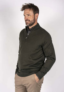 Pre End - Joseph Forest Green Quarter Zip Knitwear 100496 5045