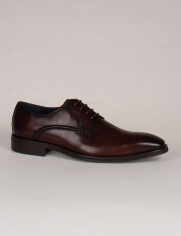 Tommy Bowe Footwear - Prisco Dark Ale Dress Shoe Brown Leather