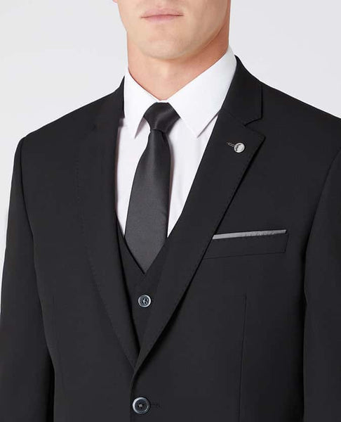 Remus Uomo - Black 3 Piece Suit 11770 00