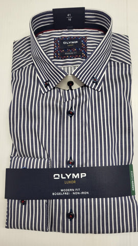 Olymp - Charcoal Stripe Shirt 1302 24 18