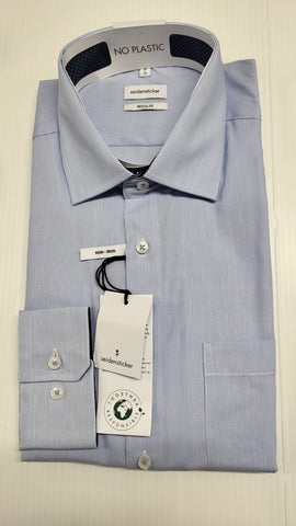 Seidensticker - Blue Fine Stripe Regular Fit Shirt 153700 11