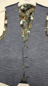 White Label - Blue Twill Waistcoat 86037