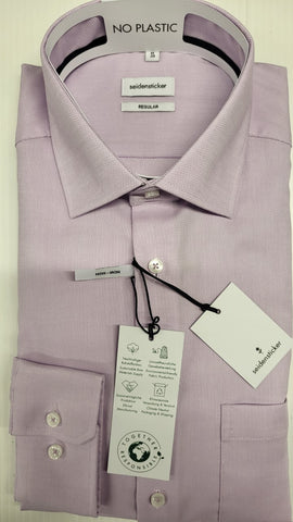 Seidensticker - Lilac Structured Fabric Cotton Regular Fit Shirt 01 153730 82